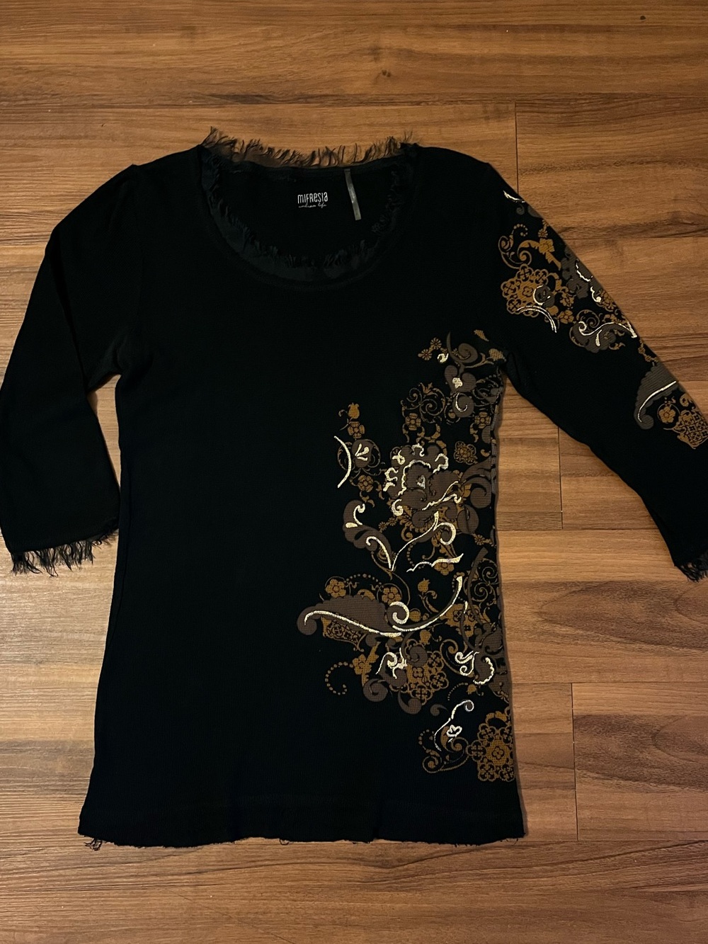 Vintage Mifresia 3/4 Sleeve Shirt - Size Large